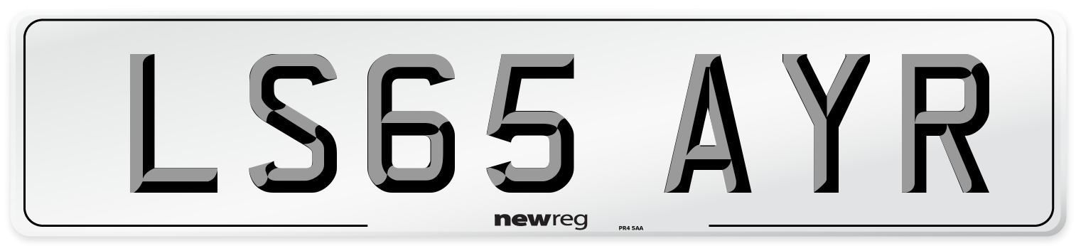 LS65 AYR Number Plate from New Reg